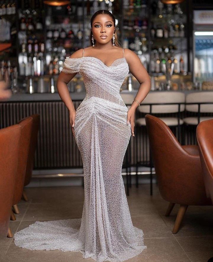 See Through Mermaid Wedding Dress Sexy One Shoulder Saudi Arabic Sequined Lace Up Back Wedding Dresses