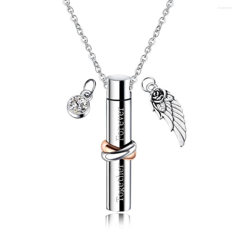Pendant Necklaces Memorial Jewelry "In Loving Memory & Together Forever" Cylinder Cremation Urn Stainless Steel
Pendant Necklaces Memorial Jewelry "In Loving Memory & Together Forever" Cylinder Cremation Urn Stainless Steel