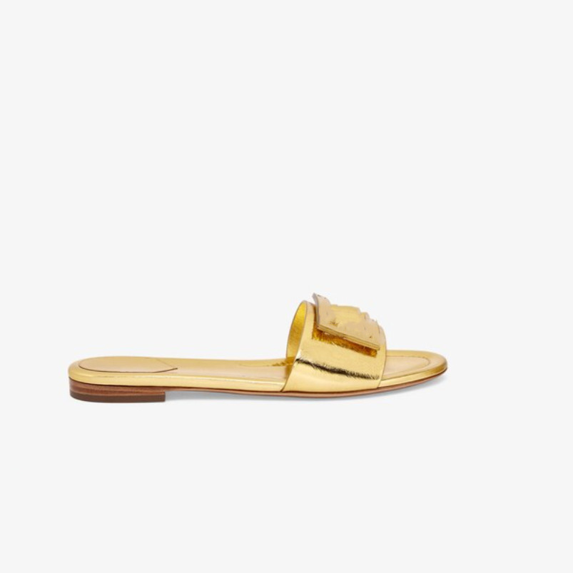 Explosion Women's slides slipper sandals Gold nappa leather slides laminated Wide Embellished Italy Lambskin Designer shoes with box
Explosion Women's slides slipper sandals Gold nappa leather slides laminated Wide Embellished Italy Lambskin Designer shoes with box