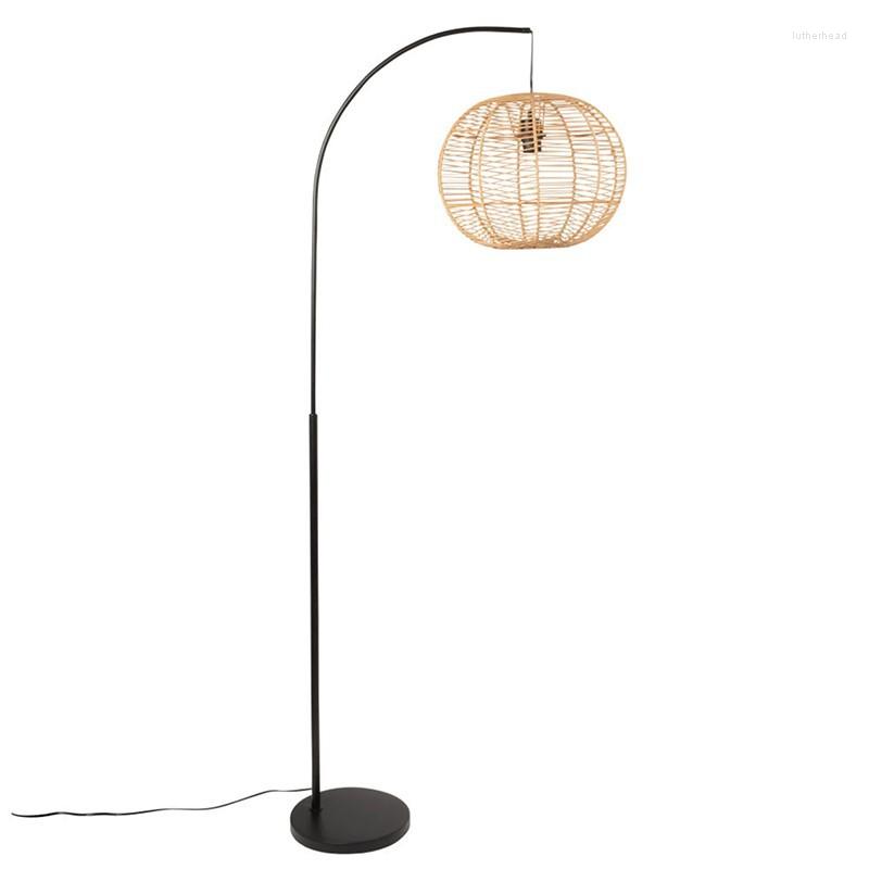 Lamps Floor Handmade Rattan Vintage Standing Lamp For Living Room Sofa Corner Bedroom Study Bedside Light Home Decoration