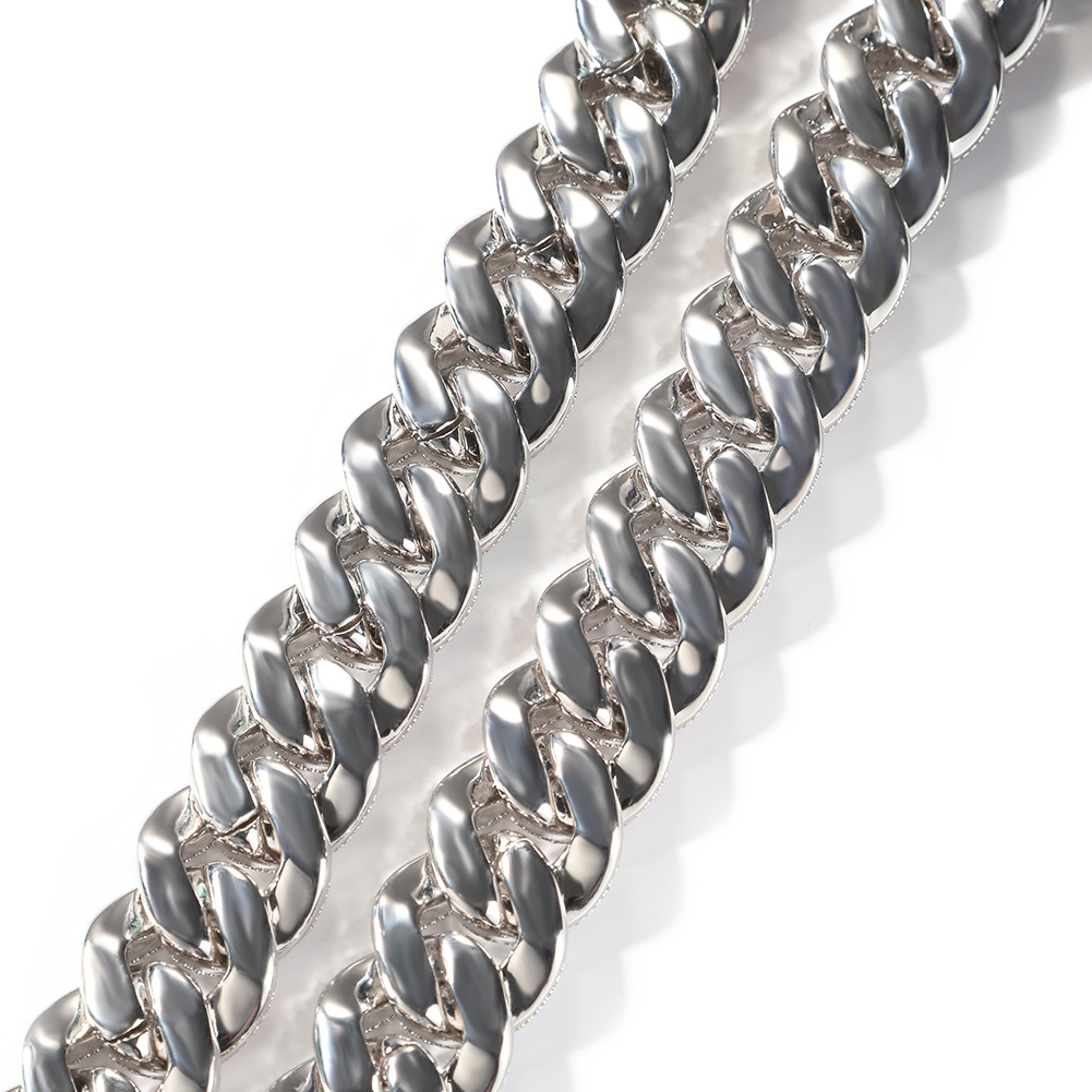 20mm Hip Hop Seven Colored Glow in the Dark Tennis Cuban Chain Bling Zircon Diamond Mens Rap Jewelry