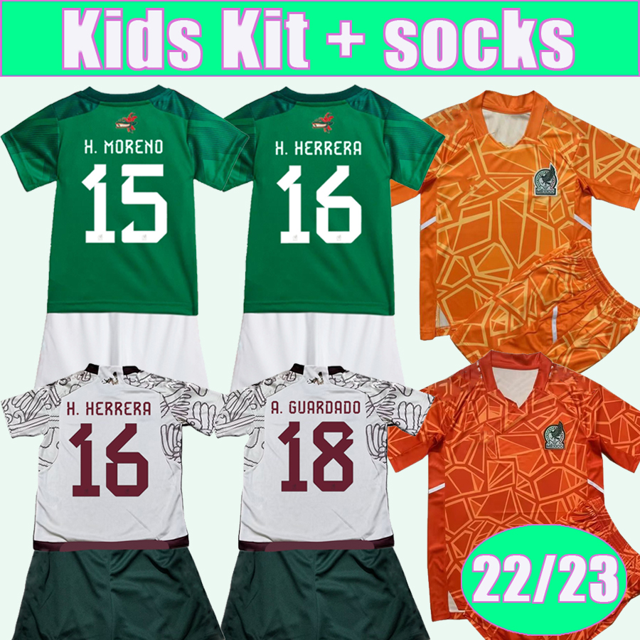22 23 Mexico Kids Kit Soccer Jerseys H. LOSANO RAUL GUARDADO CHICHARITO G DOS SANTOS O.PINEDA A.GUARDADO Home Away Goalkeeper Football Shirts Short Sleeve Uniform, Tz11430 22 23 home no socks
22 23 Mexico Kids Kit Soccer Jerseys H. LOSANO RAUL GUARDADO CHICHARITO G DOS SANTOS O.PINEDA A.GUARDADO Home Away Goalkeeper Football Shirts Short Sleeve Uniform, Tz11430 22 23 home no socks