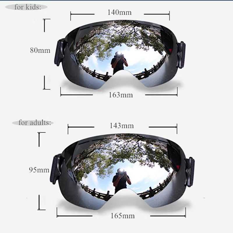 Ski Goggles New Adult/Children Goggs Doub Layers UV400 Anti-fog Big Mask ing Snow Men Women Snowboard L221022