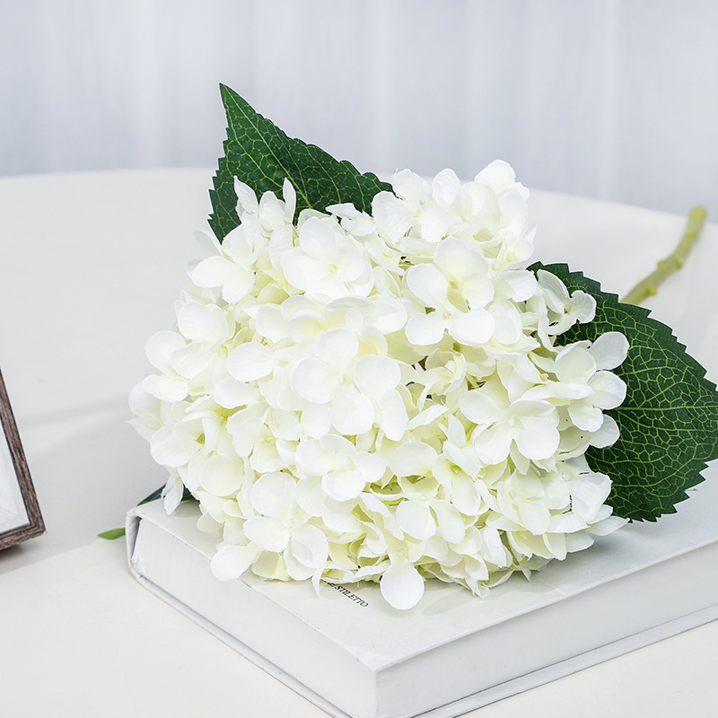 Wedding decorations Flowers 55cm Artificial Hydrangea Flower Head Fake Silk Single Real Touch Hydrangeas 15 Colors for Centerpieces Home Decorative