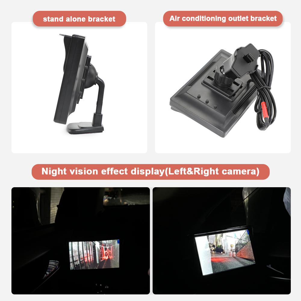 5 Inch Mirror Monitor Car Digital Side View System with 720P Camera Blind Spot HD Monitor Waterproof Auto Accessories C251017