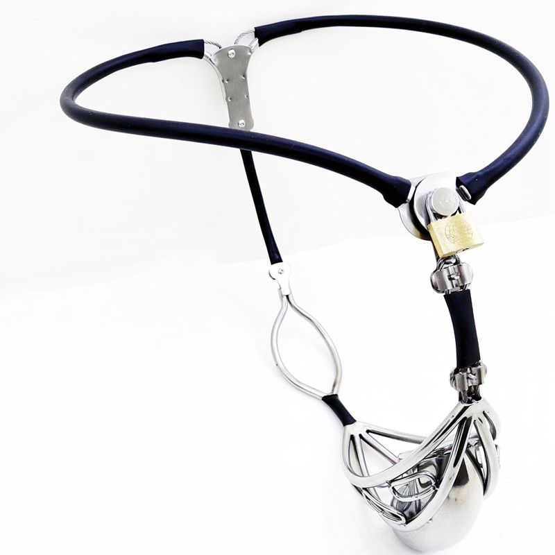 Stainless Steel Chastity Devices Hollow Male Chastity Belt Adjustable Pants Penis Cage Sex Toys For Men