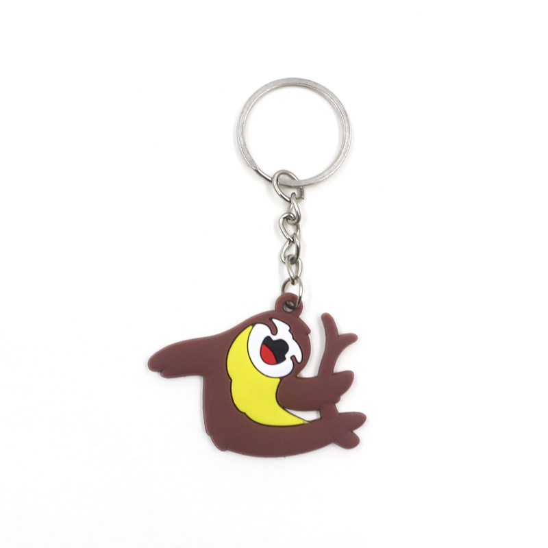 PVC Sloth Keychain Cute Cartoon Keychain Pendant Car Accessories Keyring Key Chain
