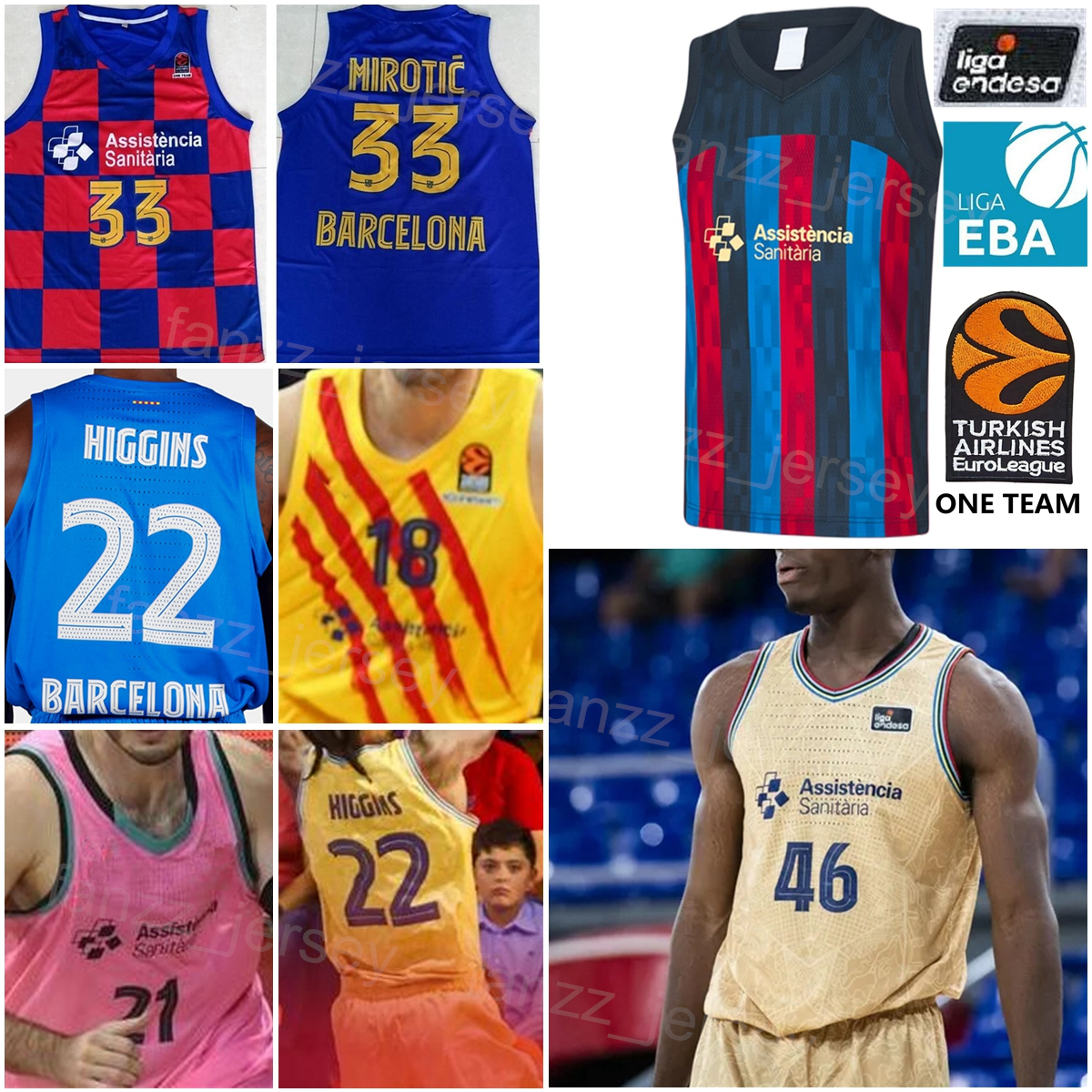 Print Basketball Barca Lassa Baloncesto 33 Nikola Mirotic Jersey 20 Nicolas Laprovittola 31 Rokas Jokubaitis 5 Sertac Sanli 24 Jan Vesely 21 Alex Abrines Liga A Team, 2019 blue
Print Basketball Barca Lassa Baloncesto 33 Nikola Mirotic Jersey 20 Nicolas Laprovittola 31 Rokas Jokubaitis 5 Sertac Sanli 24 Jan Vesely 21 Alex Abrines Liga A Team, 2019 blue