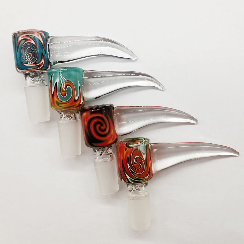 DPGB027 Smoking Bong Slider US colored Glass Bowls with thickness handle