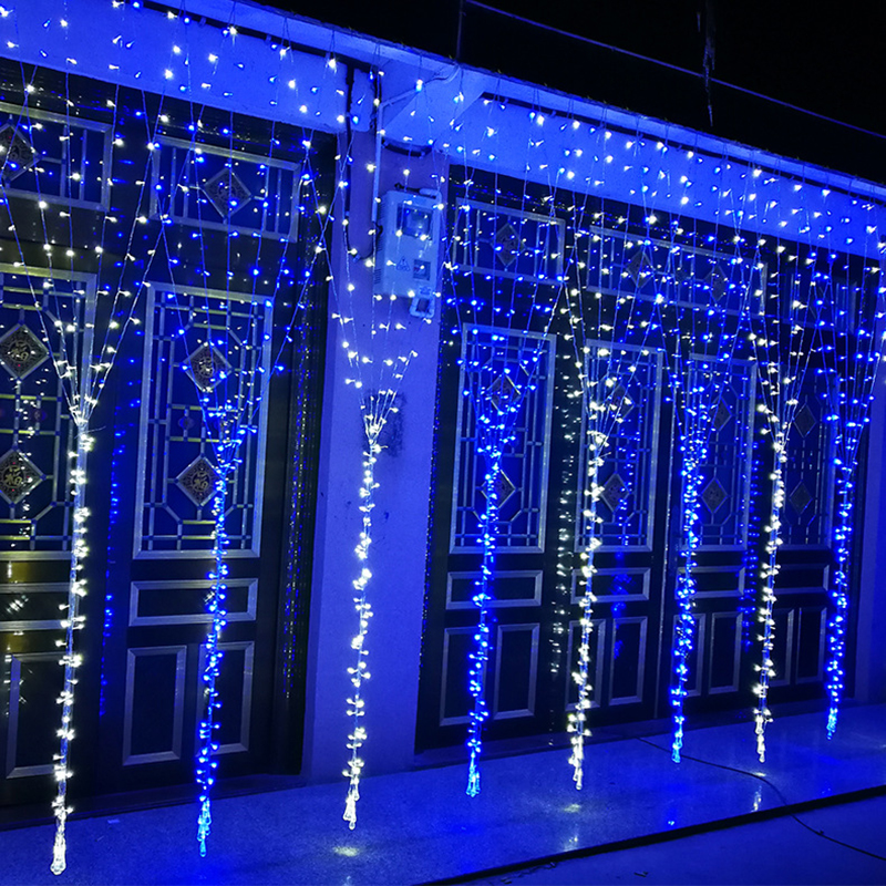 LED Waterfall String Lights Meteor Shower Rain Strings Curtain Light Christmas Decoration Fairy Lights 2M3M6M
