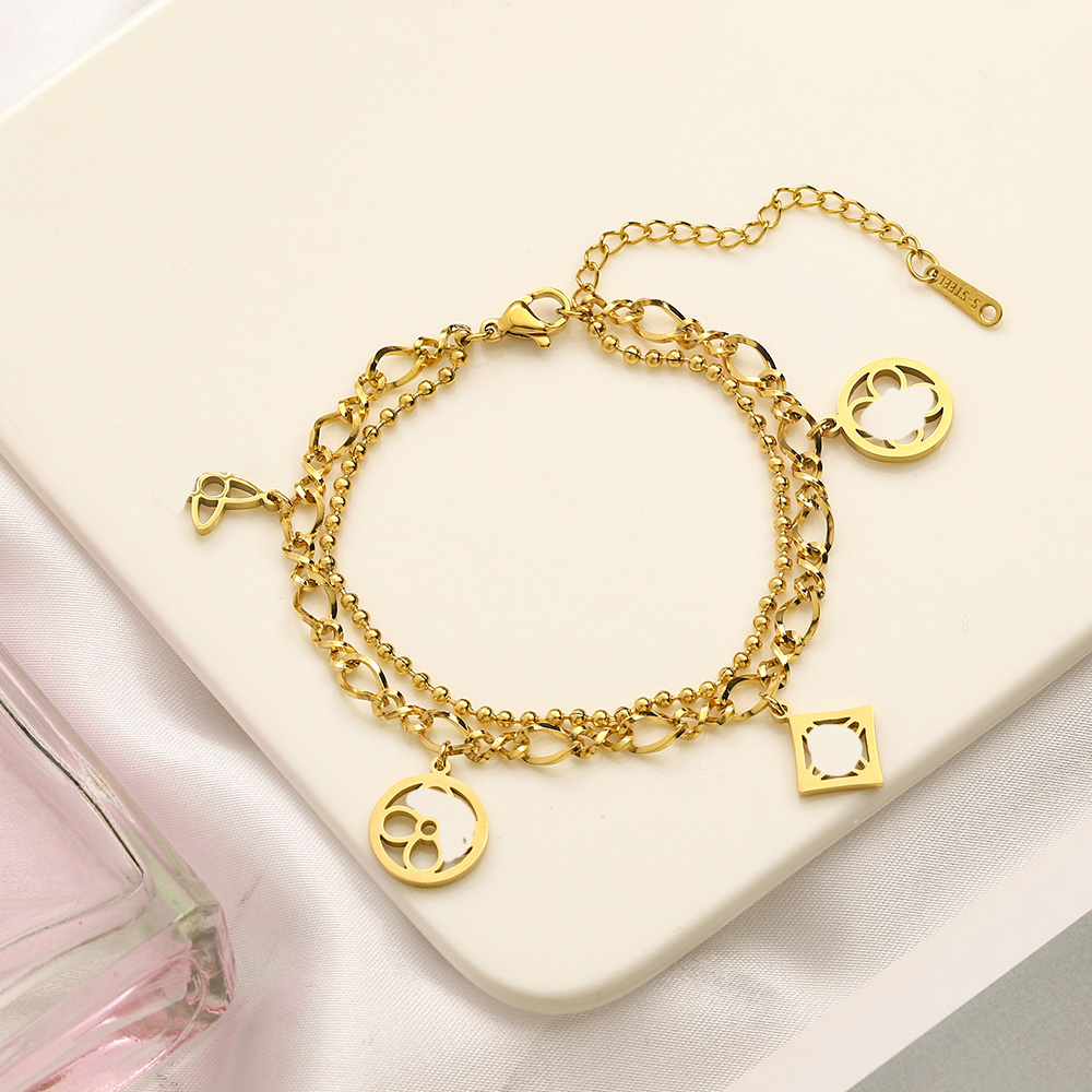 New Fashionable Bracelets Bangle 18K Gold Plated Bracelet Wristband Cuff Chain Stainless steel Women Bracelet for Birthday Gift Jewelry ZG1776
New Fashionable Bracelets Bangle 18K Gold Plated Bracelet Wristband Cuff Chain Stainless steel Women Bracelet for Birthday Gift Jewelry ZG1776