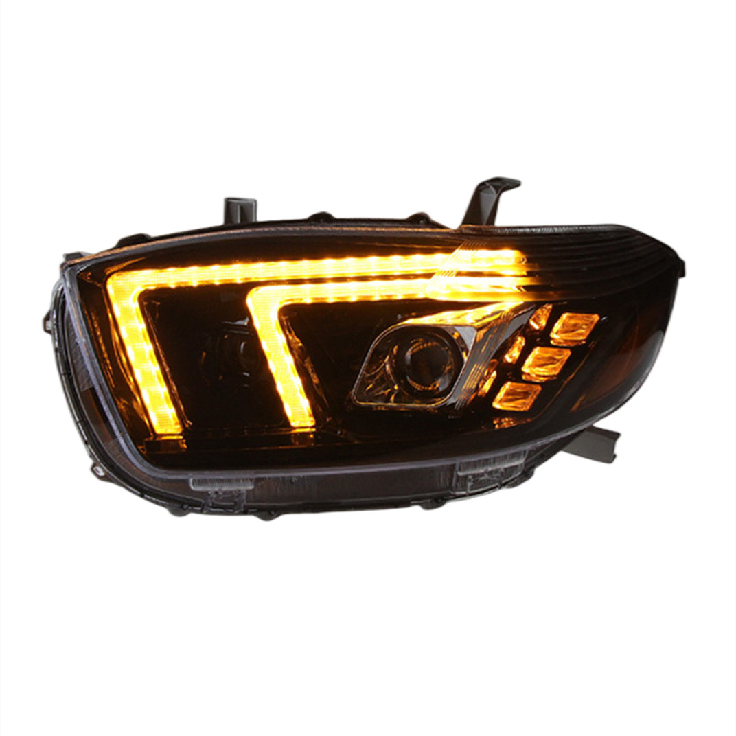 Auto Headlight Assembly For Highlander 2009-2011 Kluger LED Light Source High Beam Lens Dynamic Signal Lamp