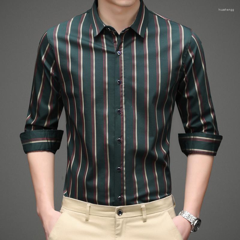 Men's Casual Shirts Men's 2022 High-quality Business Long-sleeved Shirt Men Spring Summer Lapel Fashion Striped Slim Work Office, Green
Men's Casual Shirts Men's 2022 High-quality Business Long-sleeved Shirt Men Spring Summer Lapel Fashion Striped Slim Work Office, Green