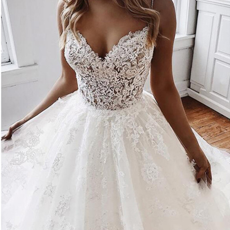 ZJ9264 Fashion Classic Real Photo Appliques Vintage White Pearls Wedding Dresses For Women 2022 Bridal Gown Plus Size Strapless
