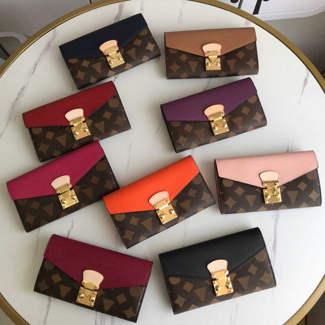 Fashion flowers designer wallets luxurys Mens Womens leather Clutch bags High Quality Classic Letters coin Purse With Original Box Checked