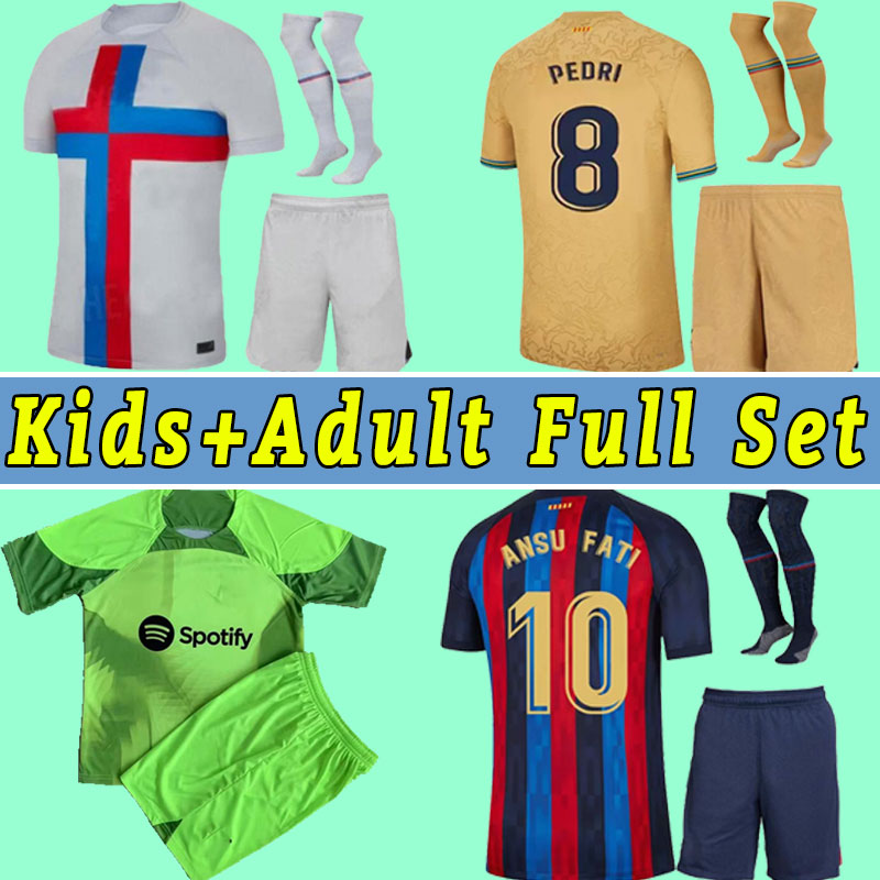 Full Set ANSU FATI PEDRI soccer jersey 22 23 LEWANDOWSKI MEMPHIS GAVI ADAMA FERRAN RAPHINHA 2022 2023 barcelonas F. DE JONG DEST Men Kids child socks pants goalkeeper, Goalkeeper+patch
Full Set ANSU FATI PEDRI soccer jersey 22 23 LEWANDOWSKI MEMPHIS GAVI ADAMA FERRAN RAPHINHA 2022 2023 barcelonas F. DE JONG DEST Men Kids child socks pants goalkeeper, Goalkeeper+patch