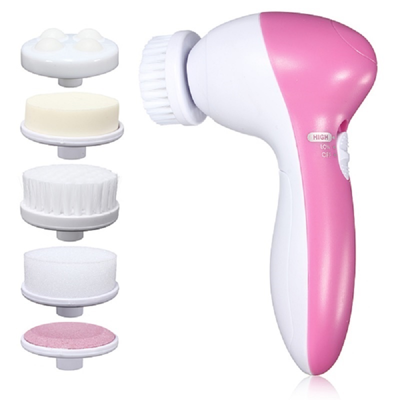 Cleaning Tools Accessories 5 IN 1 Face Cleansing Brush Electric Cleaner Wash Machine Spa Skin Care Massager Blackhead Cleanser 221027