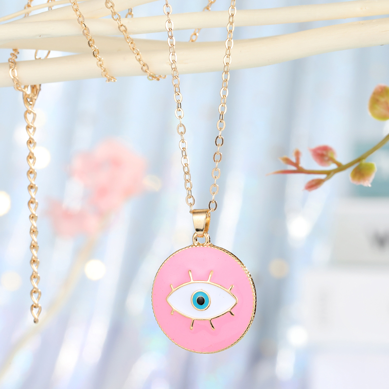 Enamel Evil Eyes Pendant Necklace For Womens Jewelry Big Turkish Eye Chains Choker Necklaces