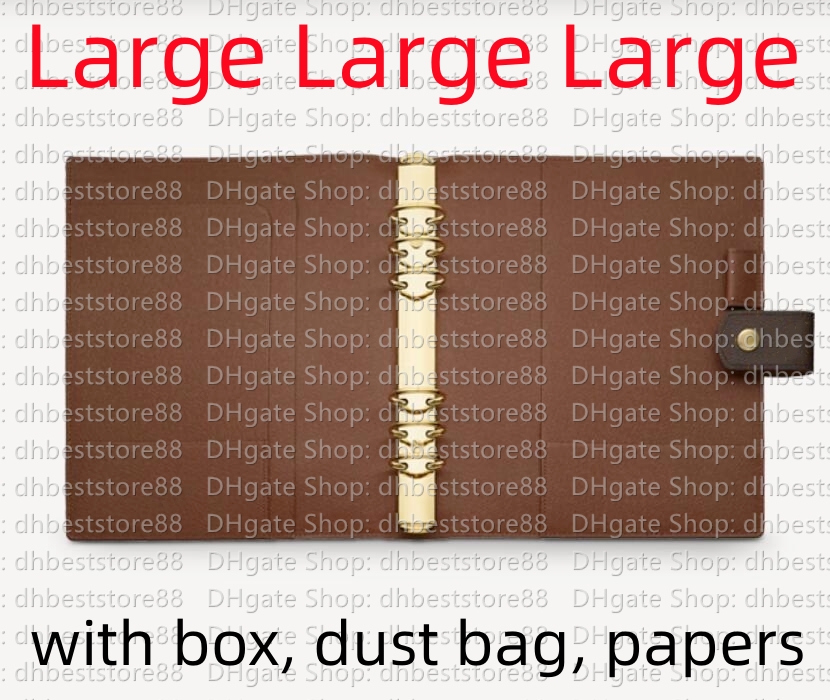 R20106 LARGE RING AGENDA COVER Wallet Card Checkbook Holder Planner Diary Flower Canvas Pochette