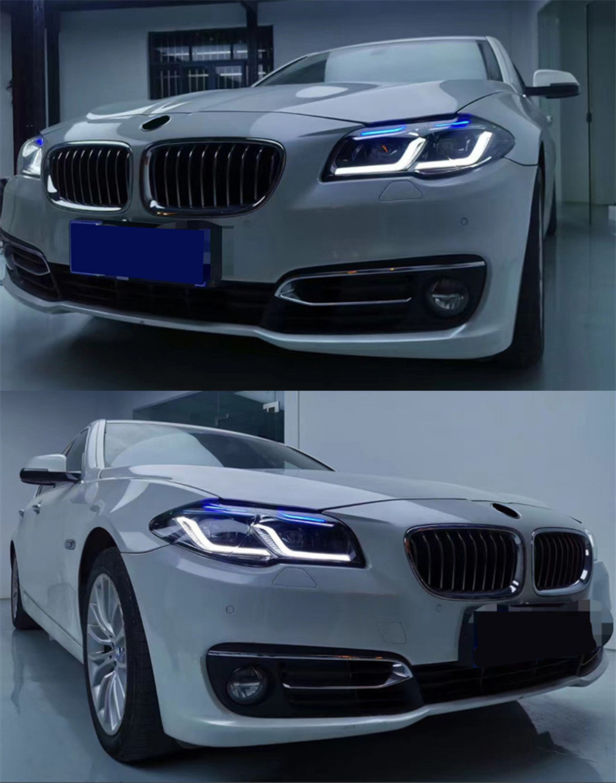 Headlights All LED for BMW F10 LED Headlight Projector Lens 20 10-20 16 F18 520i 525i 530i F11 Front Daytime Running Lights