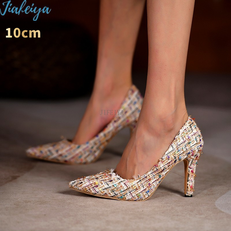 Dress Shoes Luxury Brand Woman Shoe Women Heels Wedding Bride Spring Pumps Designer Super High 8cm-up Costume Tweed Fashion 221027, Green
Dress Shoes Luxury Brand Woman Shoe Women Heels Wedding Bride Spring Pumps Designer Super High 8cm-up Costume Tweed Fashion 221027, Green