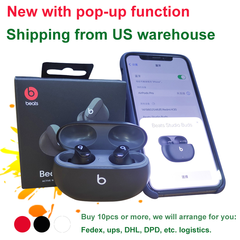 Wireless Headphones Popup for Beats Studio Buds TWS Bluetooth 5.0 Headphones Stereo Music In-Ear Earbuds All Smartphones, Black
Wireless Headphones Popup for Beats Studio Buds TWS Bluetooth 5.0 Headphones Stereo Music In-Ear Earbuds All Smartphones, Black