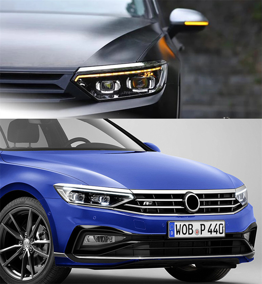 Car Headlights for VW Passat B8 20 15-20 19 Magotan Style Headlight Upgrade High Beam Daytime Lights Turn Signal Front Lamp