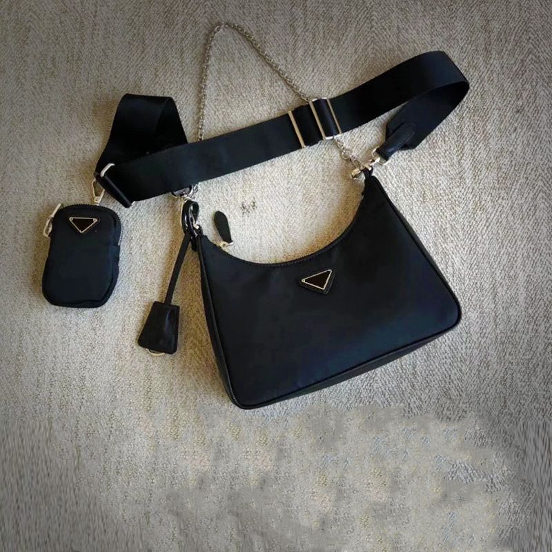 Three piece nylon HOBO women's bag 2022 Luxury designer brand Quality High canvas handbag One shoulder cross body small square bag wallet clip bags, Dust bag
Three piece nylon HOBO women's bag 2022 Luxury designer brand Quality High canvas handbag One shoulder cross body small square bag wallet clip bags, Dust bag
