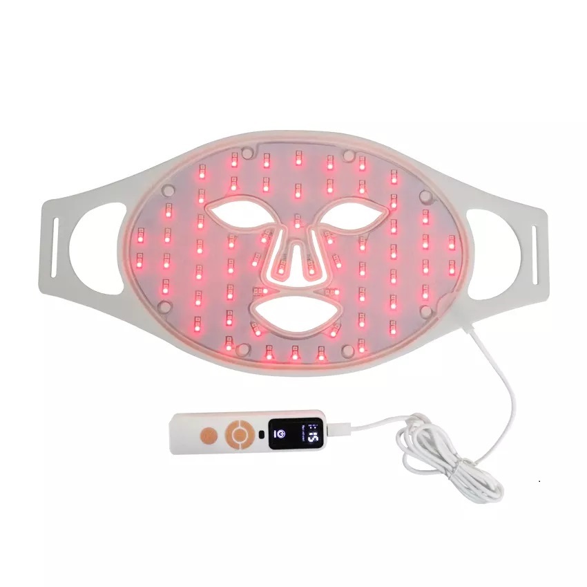 2025 Advanced Flexible Silicone LED Mask, Red Light Therapy for Anti-Aging, Infrared Soft Design with 4 Color LED Photon Therapy for Radiant Skin