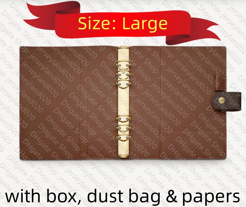 R20106 /LARGE/ RING AGENDA COVER Wallet Card Holder Planner Diary Flower Canvas