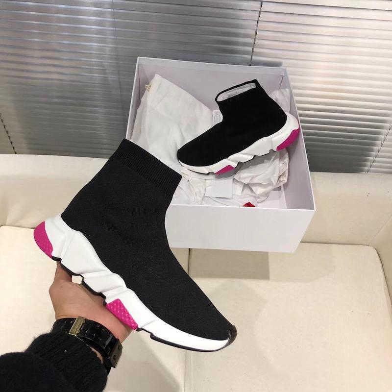 

Socks Shoe Runner Sock Boots Casual Sneakers Brand Designer New Knitting Mesh High Platform Black White Slip On Triple S Soft Women Men 2022, Color 4