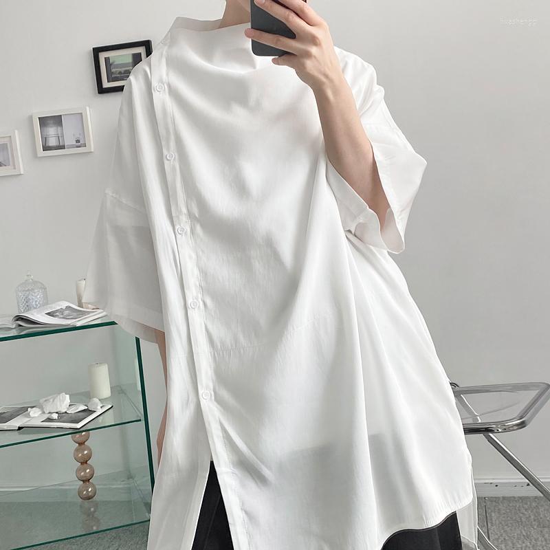 Men' Casual Shirts Men' Hawaiian Shirt Men Summer Asymmetrical Design Alternative Placket Five-point Sleeve Trendy Cold Wind Loose, White
Men' Casual Shirts Men' Hawaiian Shirt Men Summer Asymmetrical Design Alternative Placket Five-point Sleeve Trendy Cold Wind Loose, White