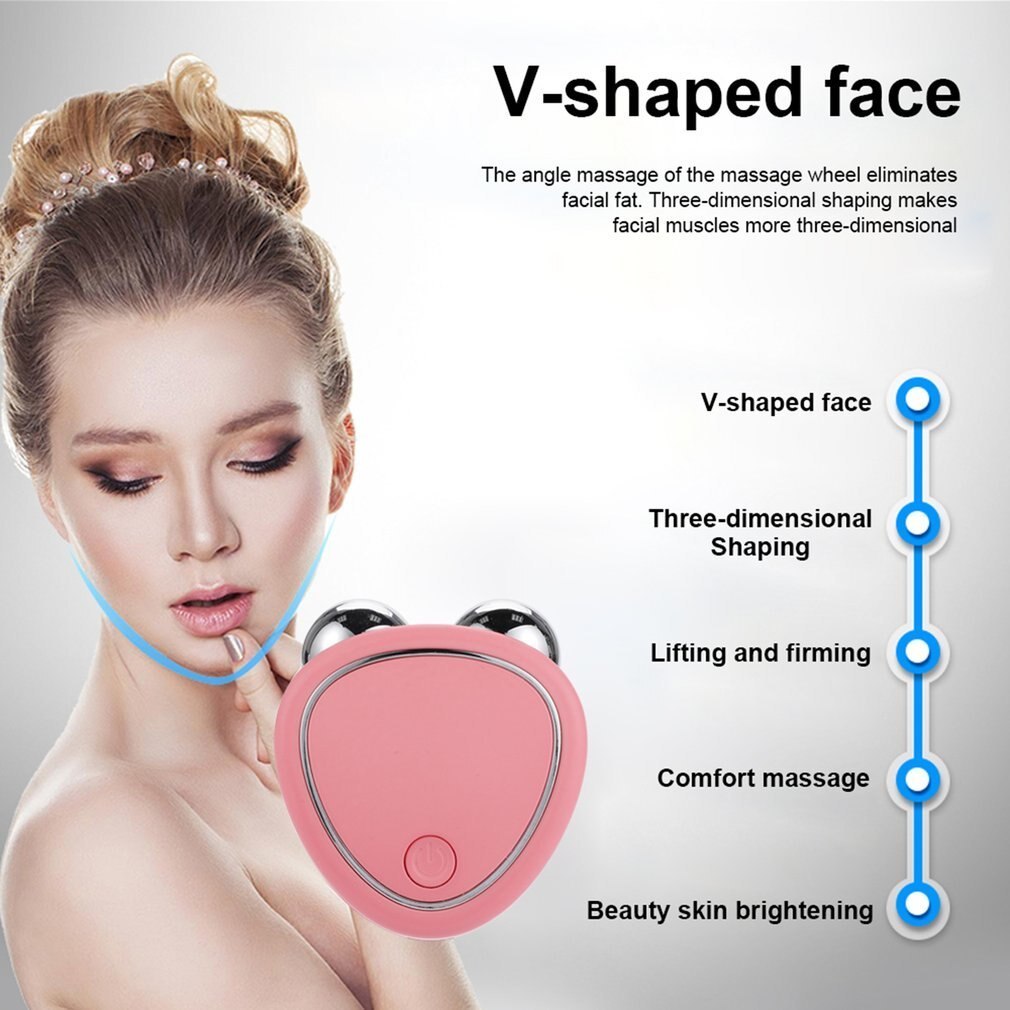 Face Care Devices Portable Microcurrent Beauty Instrument For Thinning And Reducing Edema With Double Roller Massager 221027