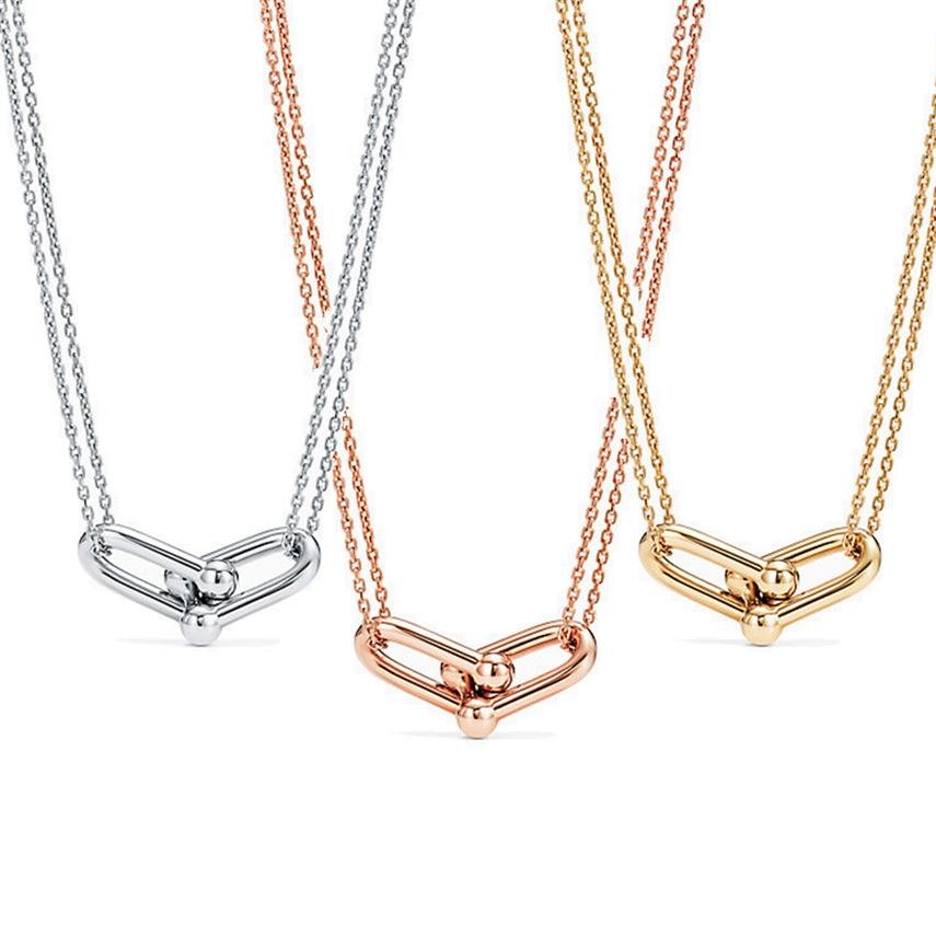 Memnon Jewelry 925 Sterling Silver Double Link Necklaces For Women U-shaped Pendant Necklace With Rose Gold Color Whole2359
Memnon Jewelry 925 Sterling Silver Double Link Necklaces For Women U-shaped Pendant Necklace With Rose Gold Color Whole2359