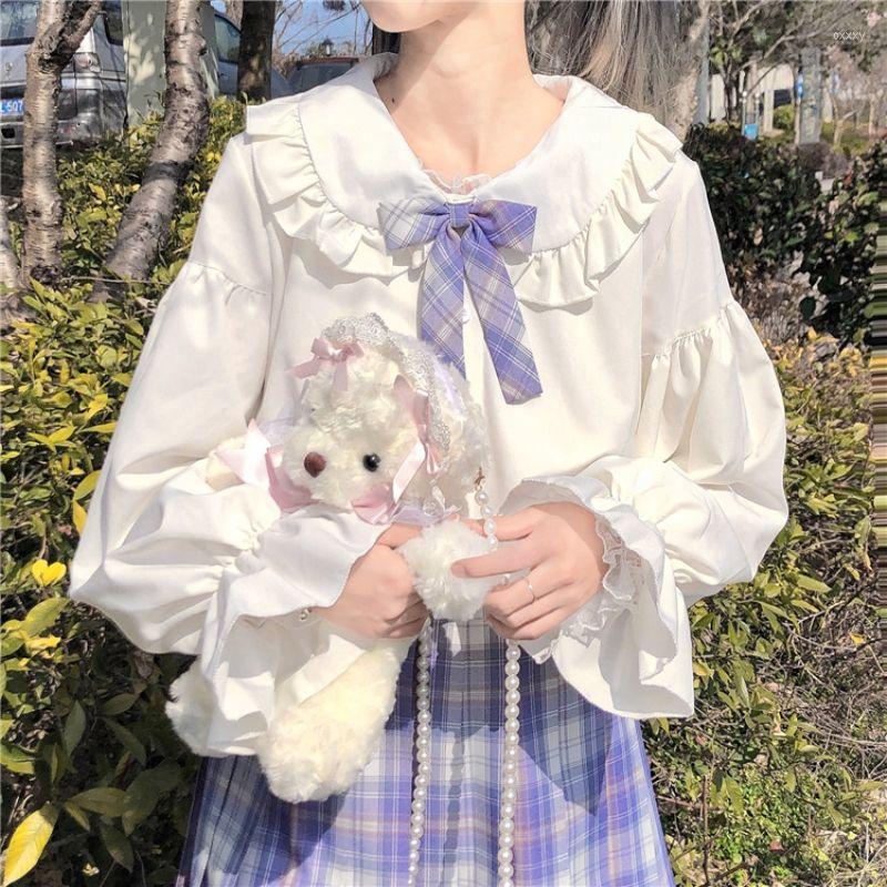 Women' Blouses Women' & Shirts Japanese Kawaii Girl Shirt Doll Collar Long-Sleeved Woman Uniform 2022 Autumn Clothes All-match, White
Women' Blouses Women' & Shirts Japanese Kawaii Girl Shirt Doll Collar Long-Sleeved Woman Uniform 2022 Autumn Clothes All-match, White