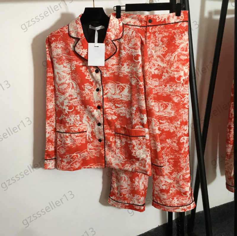 Womens Two Pieces Pants Lapel Animal Printed Single Button Pocket Long Sleeve Shirt Wide-waisted Casual Trousers Pajamas Style Two Pieces Sets 1970
Womens Two Pieces Pants Lapel Animal Printed Single Button Pocket Long Sleeve Shirt Wide-waisted Casual Trousers Pajamas Style Two Pieces Sets 1970
