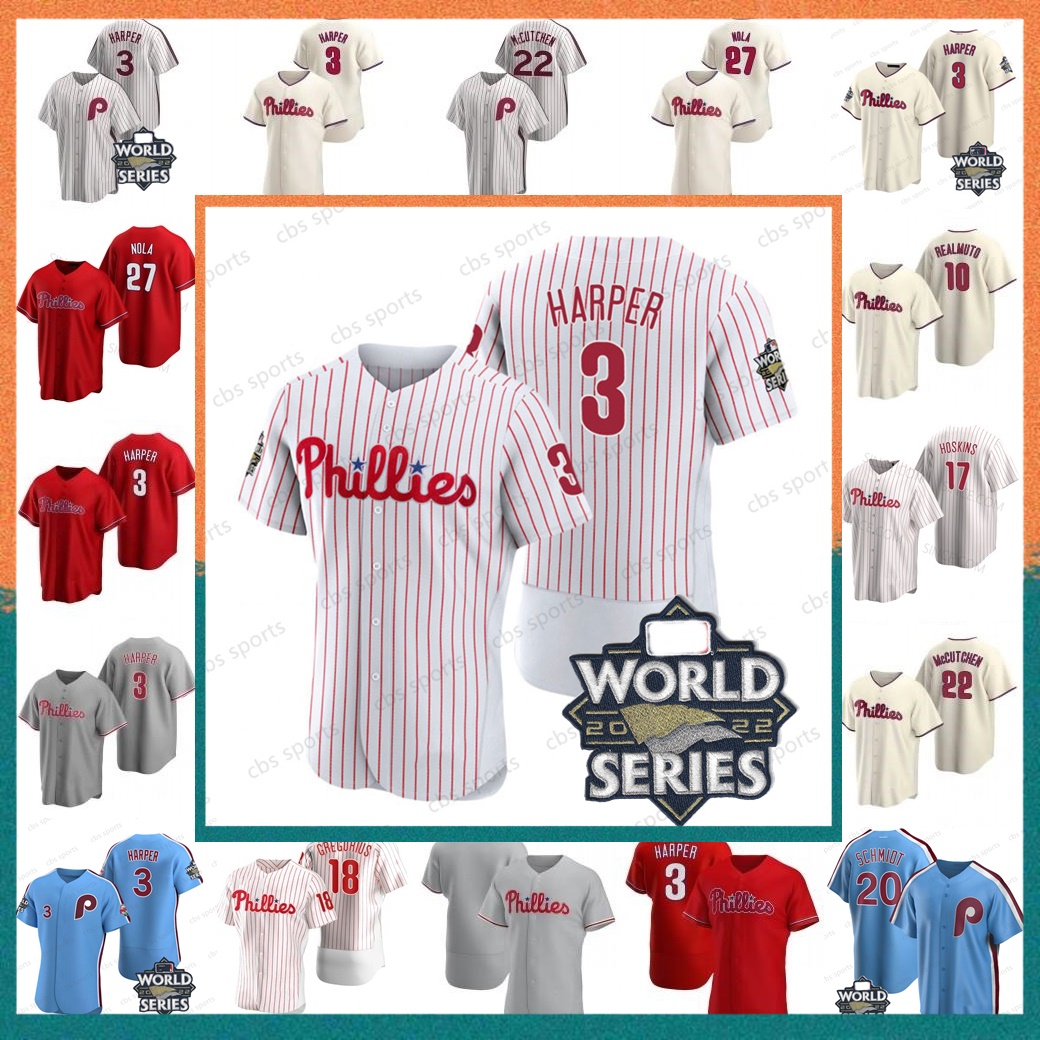 22 23 World Series Champions Phillies Jersey Bryce Harper Rhys Hoskins Kyle Schwarber Zack Wheeler Castellanos Realmuto Nola Alec Bohm Personalise Men Women Youth, Select 11
22 23 World Series Champions Phillies Jersey Bryce Harper Rhys Hoskins Kyle Schwarber Zack Wheeler Castellanos Realmuto Nola Alec Bohm Personalise Men Women Youth, Select 11