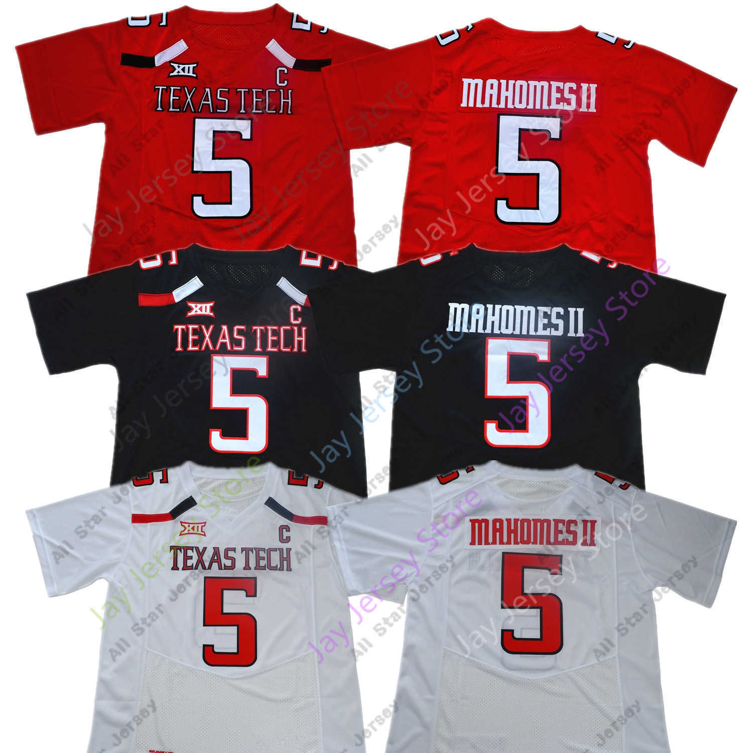 Football Jerseys Patrick Mahomes II College Jeresey NCAA Texas Tech TTU Football Jerseys Home Away Men Size S-3XL All Stitched