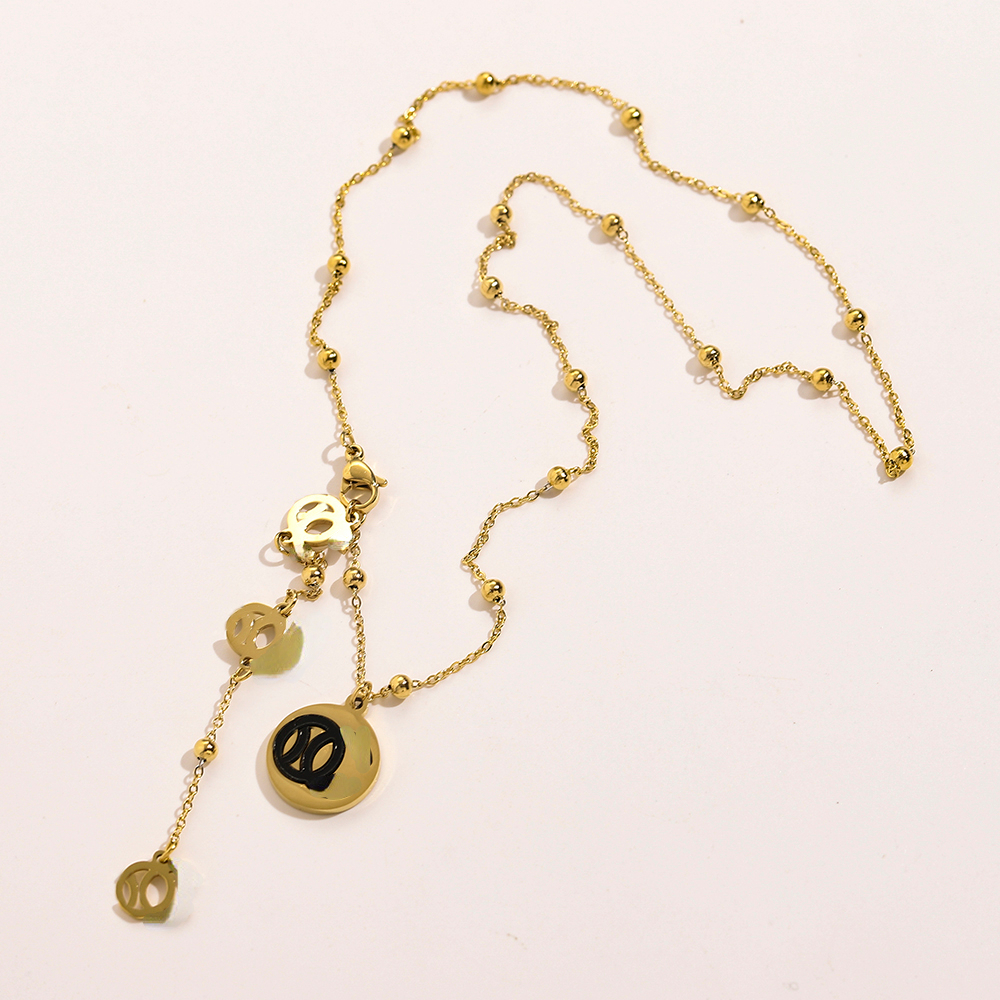 New Style Luxury Design Women Necklace Choker Chain 18K Gold Plated Stainless Steel Necklaces Pendant Statement Wedding Jewelry Accessories ZG1733 
New Style Luxury Design Women Necklace Choker Chain 18K Gold Plated Stainless Steel Necklaces Pendant Statement Wedding Jewelry Accessories ZG1733