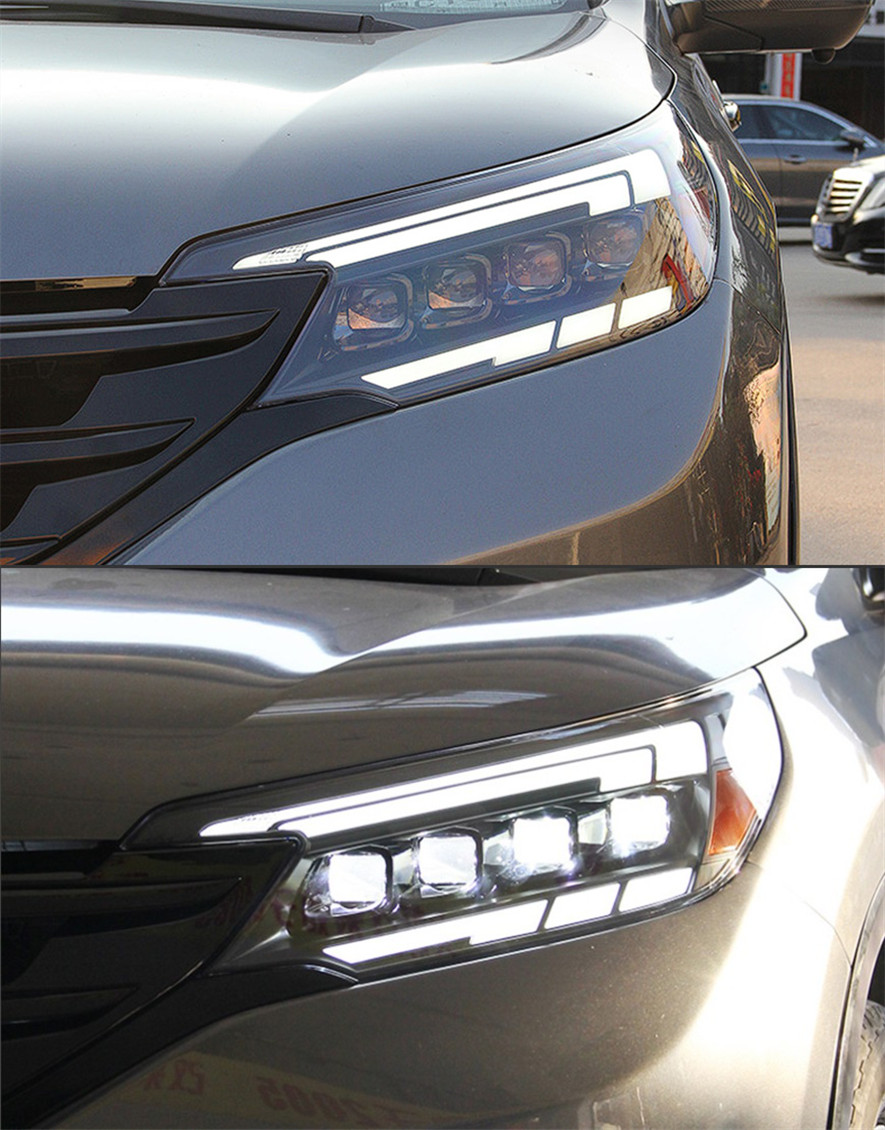 Car Lights For CRV 2012-2014 CR-V LED Auto Headlight Assembly Upgrade Projector 4 Lens Dynamic Signal Lamp Tool Accessories