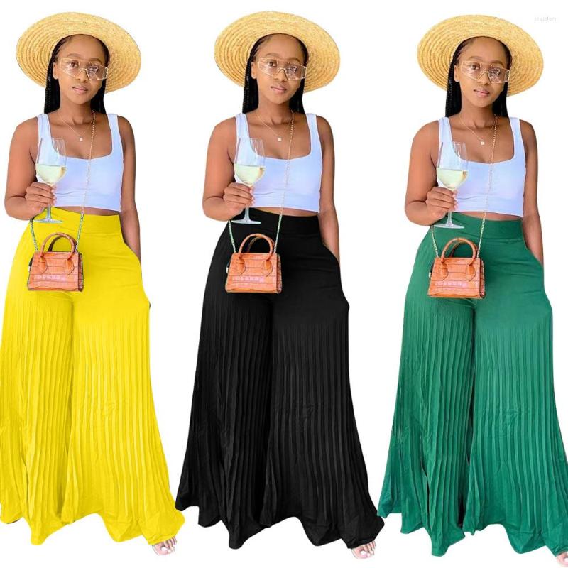 Women' Pants Elegant Wide Leg Straight High Waist Pleated For Women 2022 Summer Beach Holiday Boho Trousers, Yellow
Women' Pants Elegant Wide Leg Straight High Waist Pleated For Women 2022 Summer Beach Holiday Boho Trousers, Yellow