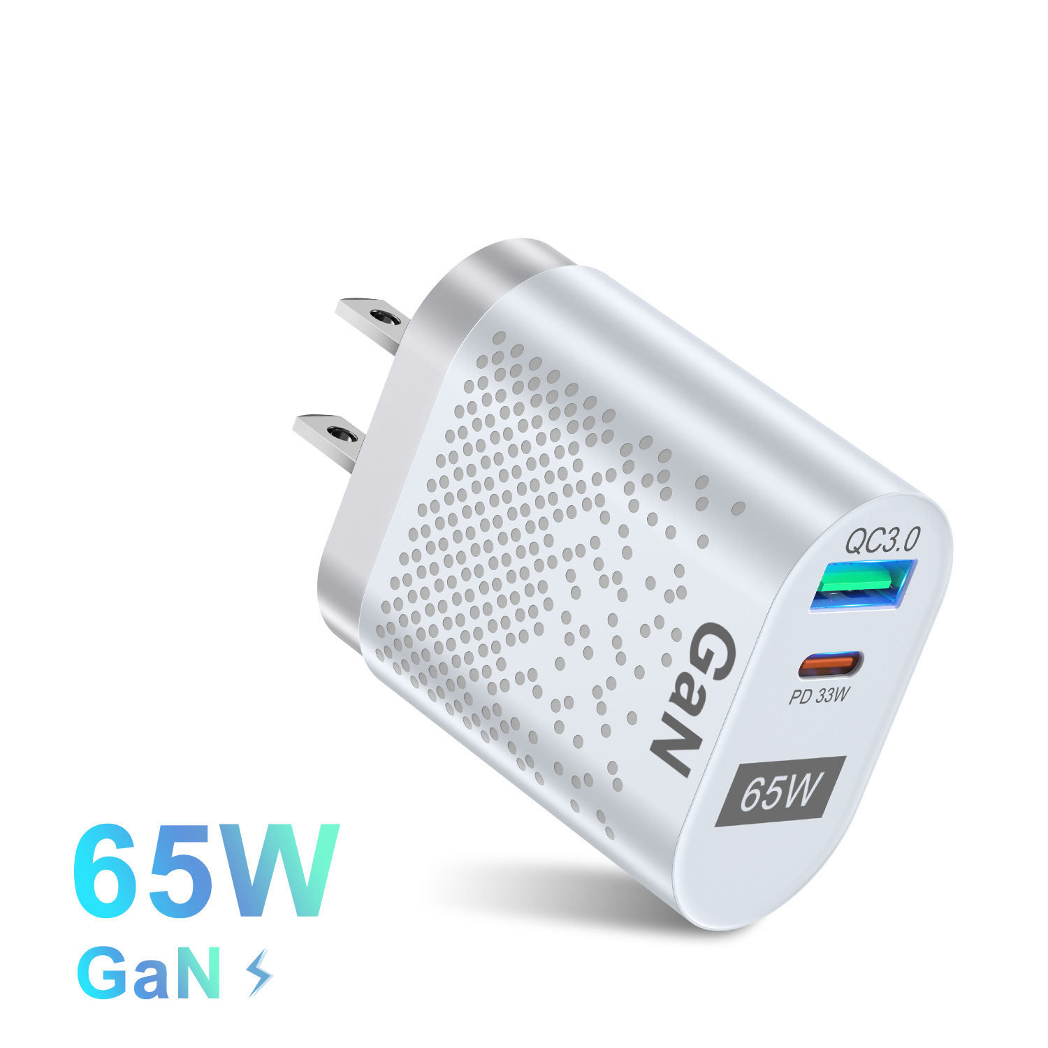 Cell Phone Chargers 65W GaN PD fast charging mobile phone charger European/American/ British/Korean/Australian computer adapter
Cell Phone Chargers 65W GaN PD fast charging mobile phone charger European/American/ British/Korean/Australian computer adapter
