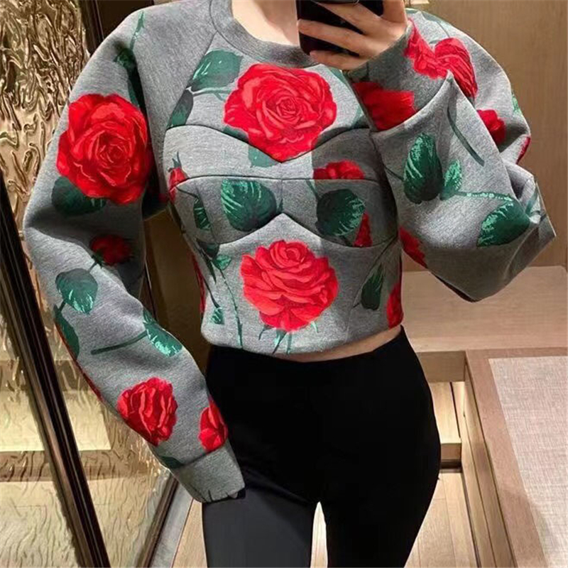 Rose Printed Womens Hoodie Sweatshirts Short Style Sweater Top Fashion Brands Ladies Pullover Clothing, Extra shipping/no ship
Rose Printed Womens Hoodie Sweatshirts Short Style Sweater Top Fashion Brands Ladies Pullover Clothing, Extra shipping/no ship