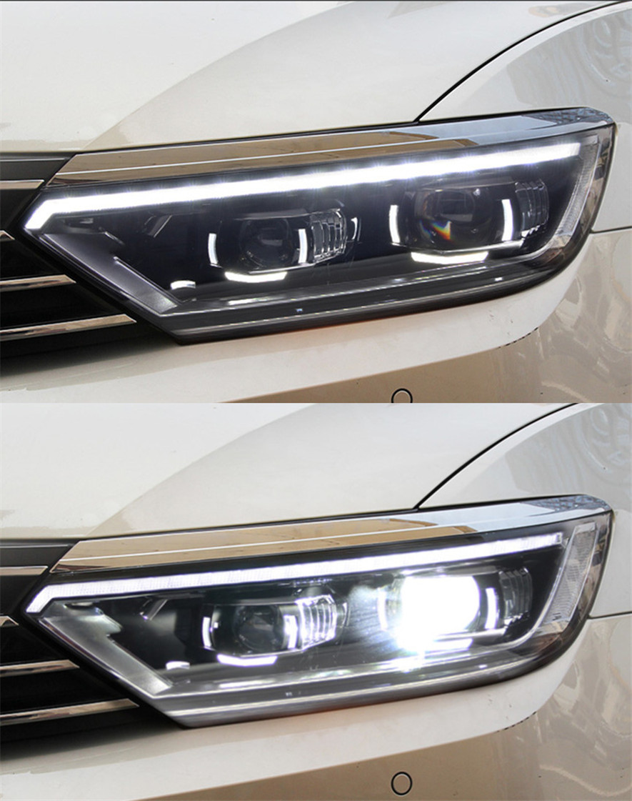 Car Headlights for VW Passat B8 20 15-20 19 Magotan Style Headlight Upgrade High Beam Daytime Lights Turn Signal Front Lamp