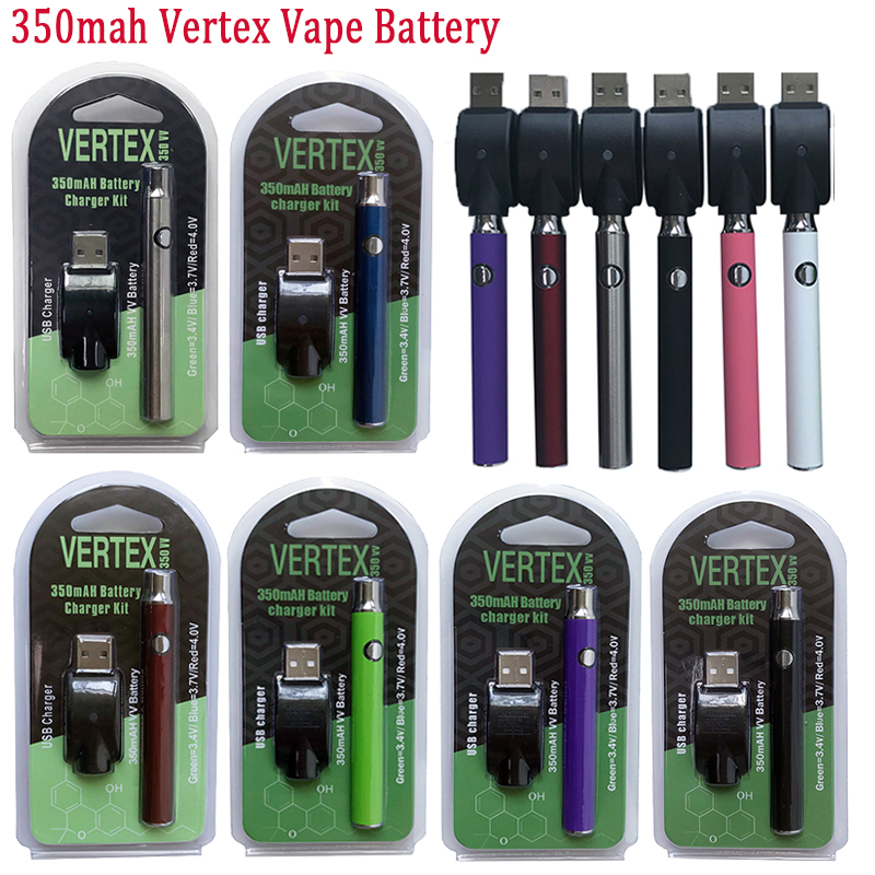 Vertex 510 Thread Vape Pen Batteries e Cigarette Battery 350mAh Adjustable Voltage Battery Charger Kits With Plastic Blister Packaging
Vertex 510 Thread Vape Pen Batteries e Cigarette Battery 350mAh Adjustable Voltage Battery Charger Kits With Plastic Blister Packaging