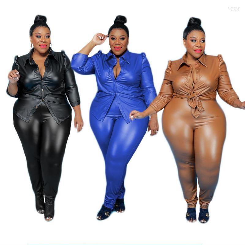 Women's Two Piece Pants Women's Selling Women Plus Size PU Sets Fashion Turn-down Collar Single-breasted Coats Skinny Pencil Autumn, Black
Women's Two Piece Pants Women's Selling Women Plus Size PU Sets Fashion Turn-down Collar Single-breasted Coats Skinny Pencil Autumn, Black