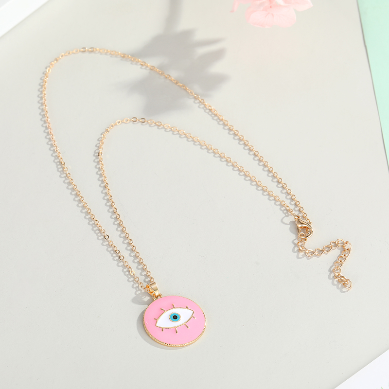 Enamel Evil Eyes Pendant Necklace For Womens Jewelry Big Turkish Eye Chains Choker Necklaces