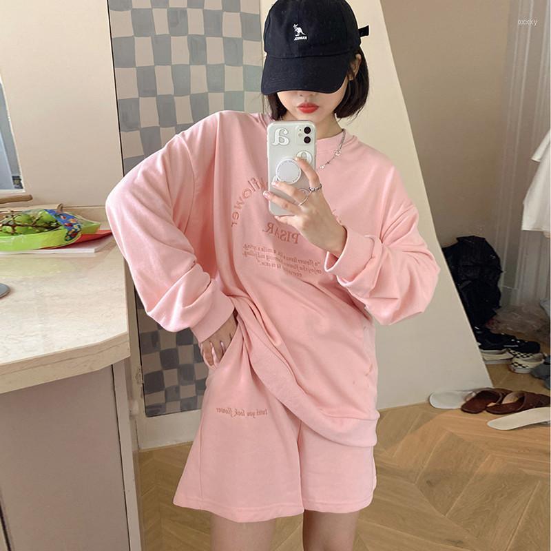 Women's Tracksuits Women's 3colors Two Pcs Set Autumn 2022 Korean Style Floral Letter Sweatshirt Elastic Short 2pcs Women Clothing, Pink
Women's Tracksuits Women's 3colors Two Pcs Set Autumn 2022 Korean Style Floral Letter Sweatshirt Elastic Short 2pcs Women Clothing, Pink