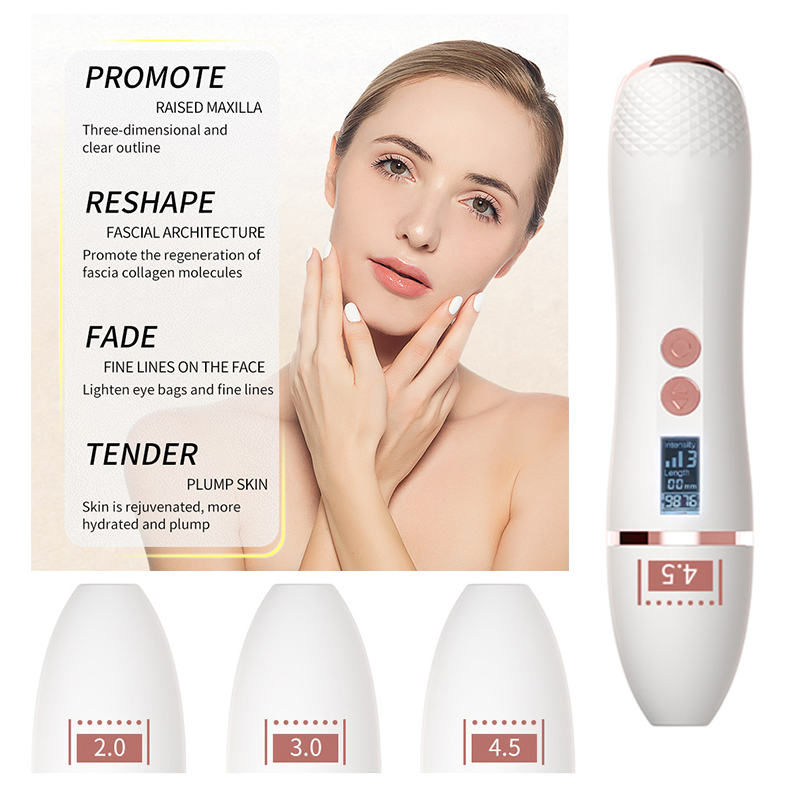 Home Use Portable Ultrasound HIFU Face Lifting Beauty Machine Skin Rejuvenation Tightening Skin Firming Wrinkle Removal Facial Massage Anti Aging Eye 