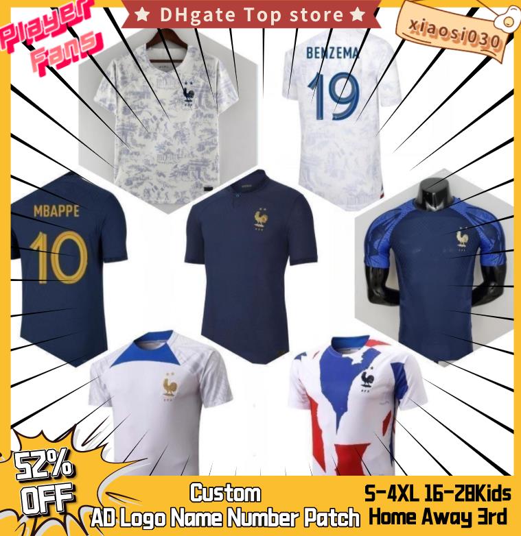 2022 soccer Jerseys French football shirt BENZEMA MBAPPE France national team DEMBELE GRIEZMANN LLORIS GIROUD COMAN men women kids suit maillot Jersey kit, 2022 home player long sleeve
2022 soccer Jerseys French football shirt BENZEMA MBAPPE France national team DEMBELE GRIEZMANN LLORIS GIROUD COMAN men women kids suit maillot Jersey kit, 2022 home player long sleeve